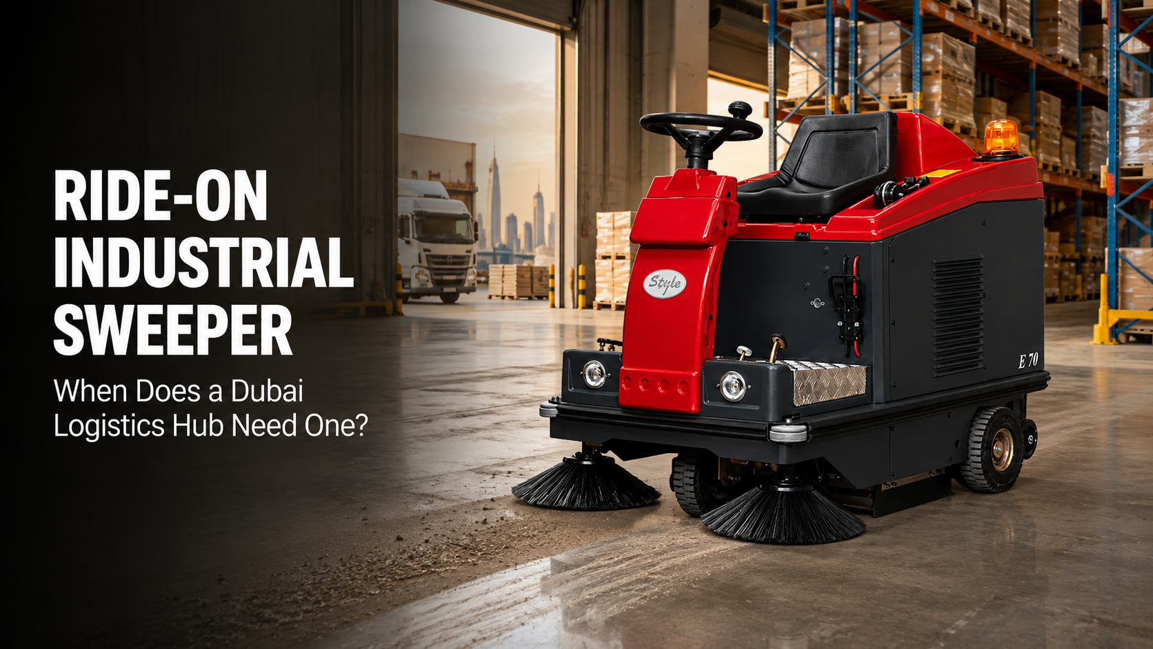 What Is a Ride-On Industrial Sweeper and When Does a Dubai Logistics Hub Actually Need One